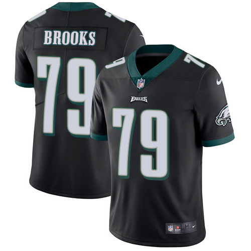 Nike Eagles #79 Brandon Brooks Black Alternate Men's Stitched NFL Vapor Untouchable Limited Jersey - Click Image to Close